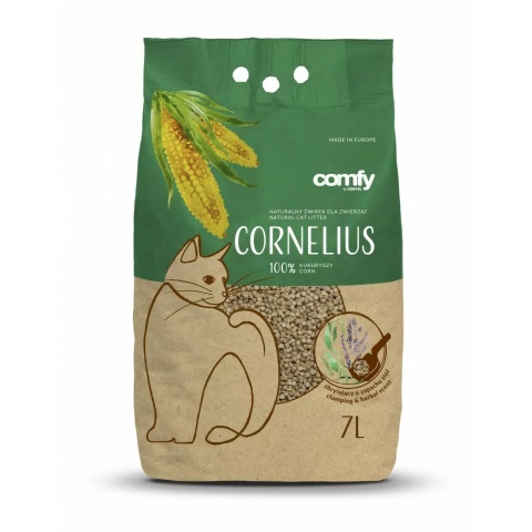 Comfy Cornelius Herbal 7 l – żwirek kukurydziany dla kota, zapach ziół
