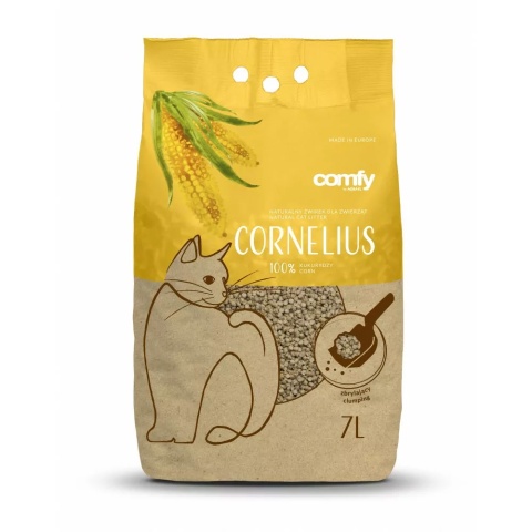 Comfy Cornelius Natural 7 l – naturalny żwirek kukurydziany dla kota