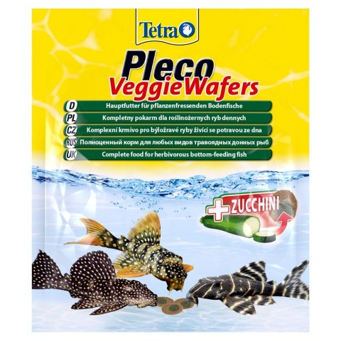 TETRA Pleco Veggie Wafers 15 g saszetka pokarm roślinny dla ryb dennych (T257313)