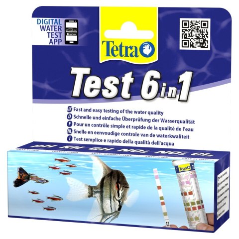 TETRA Test 6in1 25 szt. szybka kontrola jakości wody w akwarium (T175488)