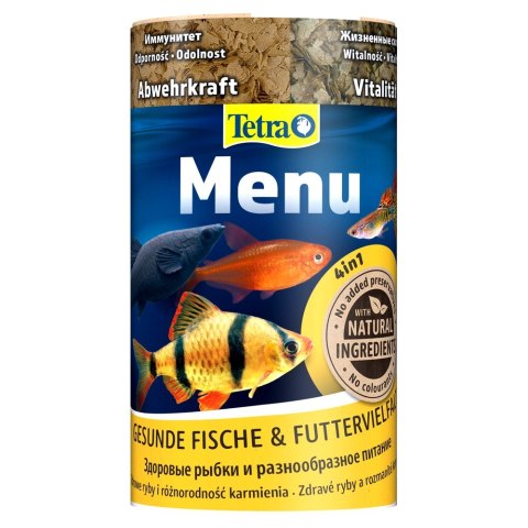 TETRA TetraMin Menu 250 ml pokarm dla ryb akwariowych 4 rodzaje płatków (T767393)