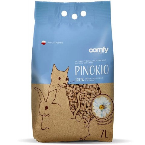 Żwirek Drewniany Comfy Pinokio Rumianek 7L - naturalny żwirek dla kotów i gryzoni