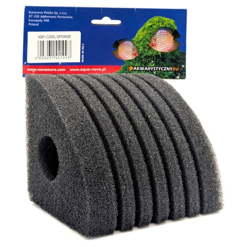 Aqua Nova NSF-C200L SPONGE - wkład gąbkowy narożny 12,5x9x10 cm otwór 25 mm