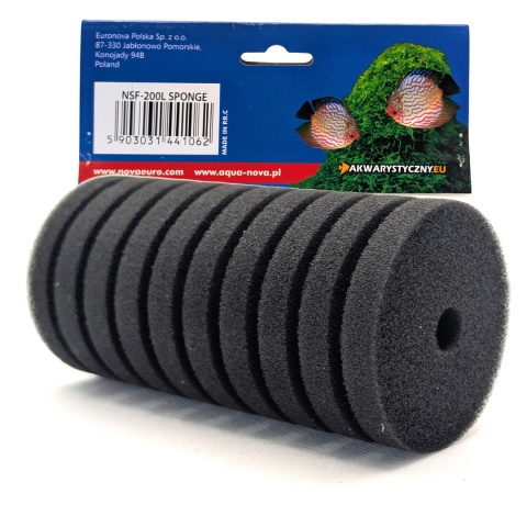 Aqua Nova NSF-200L SPONGE – wkład gąbkowy Ø 60x120 mm do filtrów