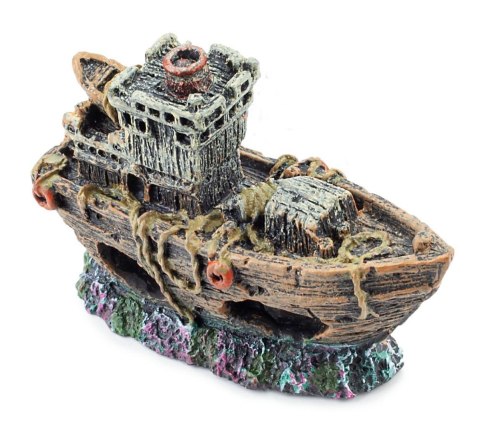 Happet R101 – ozdoba akwariowa wrak statku 8,5 cm, kryjówka dla ryb