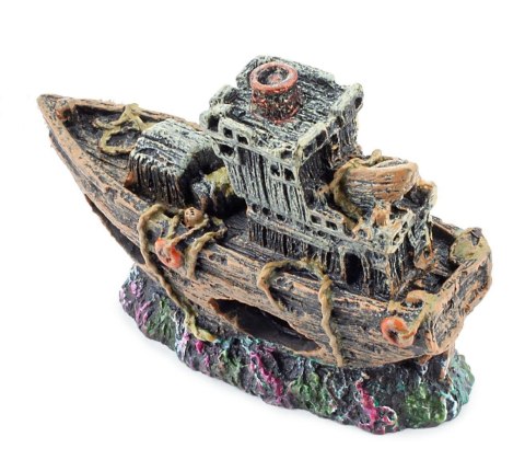 Happet R101 – ozdoba akwariowa wrak statku 8,5 cm, kryjówka dla ryb