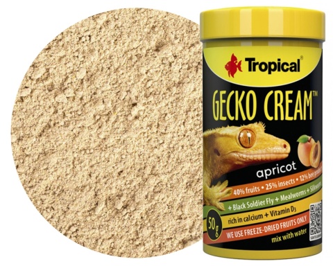 Tropical Gecko Cream Apricot 100ml/50g – mus dla gekonów owocożernych