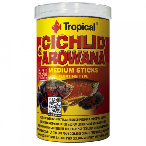 Tropical Cichlid & Arowana Medium Sticks 1000ml/360g – pokarm dla arowan
