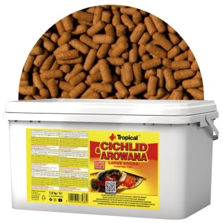 Tropical Cichlid & Arowana Large Sticks wiadro 5l/1,5kg karma dla arowan