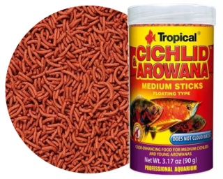Tropical Cichlid & Arowana Medium Sticks 250ml/90g – pokarm dla arowan