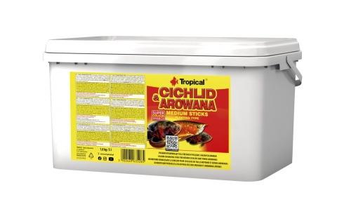 Tropical Cichlid & Arowana Medium Sticks wiadro 5l/1,8kg karma dla arowan