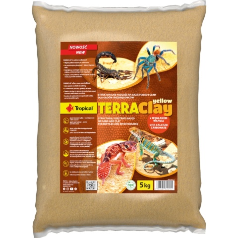 Tropical Terraclay Yellow 5 kg – gliniano-piaskowe podłoże do terrarium
