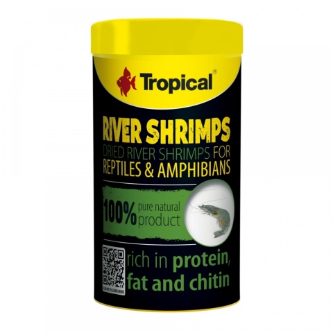 Tropical River Shrimps 100ml/16g – suszone krewetki dla gadów i płazów