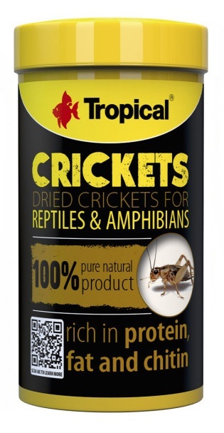 Tropical Crickets 100ml/10g – suszone świerszcze dla gadów i ryb
