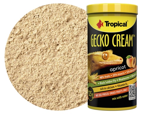 Tropical Gecko Cream Apricot 250ml/125g – mus dla gekonów owocożernych