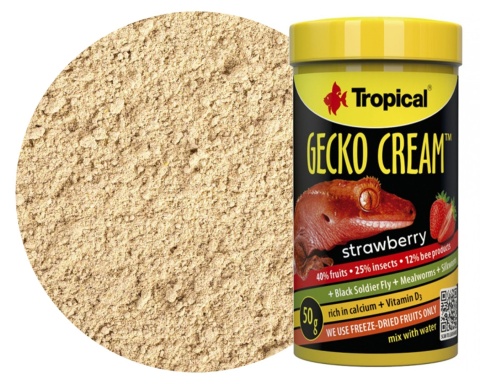 Tropical Gecko Cream Strawberry 100ml/50g – mus dla gekonów owocożernych