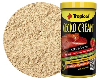 Tropical Gecko Cream Strawberry 250ml/125g – mus dla gekonów owocożernych