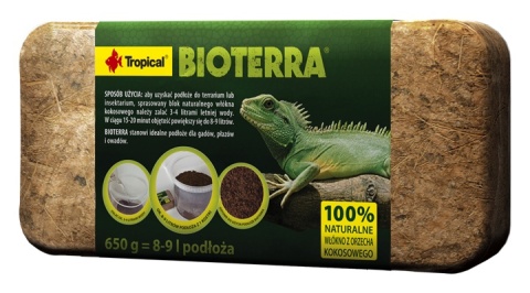 Tropical Bioterra 650 g – naturalne podłoże kokosowe do terrarium (8-9l)