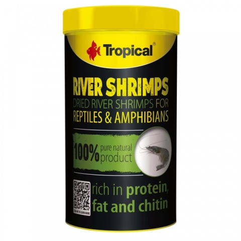 Tropical River Shrimps 250ml/40g – suszone krewetki dla gadów i płazów