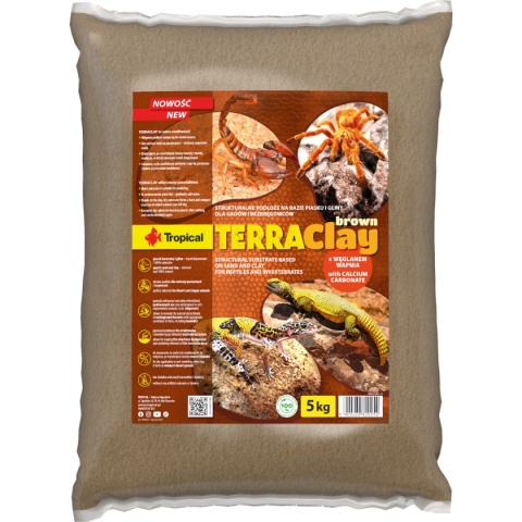 Tropical Terraclay Brown 5 kg – gliniano-piaskowe podłoże do terrarium