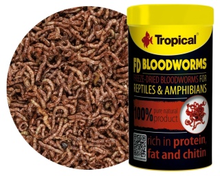 Tropical FD Blood Worms 100ml/7g – liofilizowana ochotka dla gadów i płazów