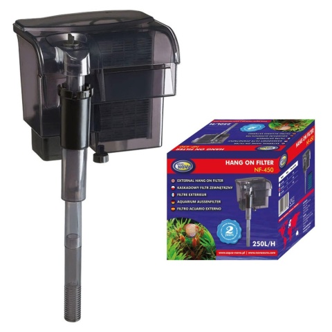 AQUA NOVA NF-450 filtr kaskadowy 250 l/h – do akwarium 50–90 l
