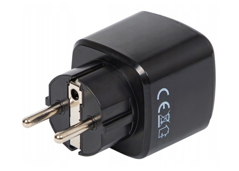 Inteligentne gniazdko WiFi TUYA 16A czarne – watomierz, timer, licznik