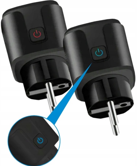 Inteligentne gniazdko WiFi TUYA 16A czarne – watomierz, timer, licznik