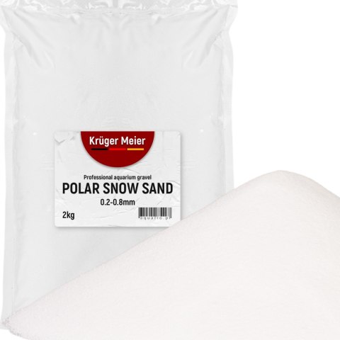 Kruger Meier Polar Snow Sand 2 kg – biały piasek kwarcowy do akwarium