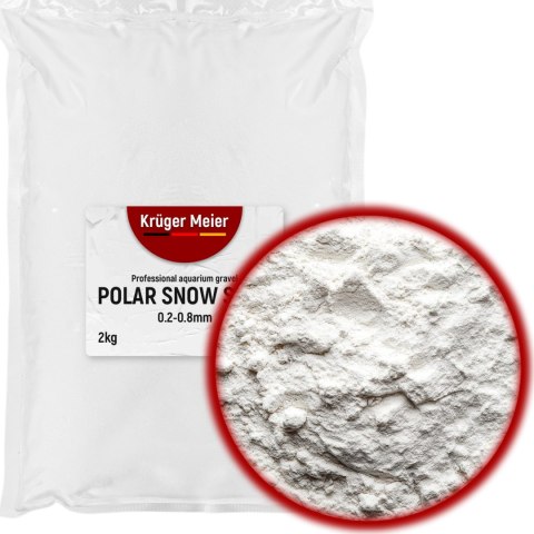 Kruger Meier Polar Snow Sand 2 kg – biały piasek kwarcowy do akwarium