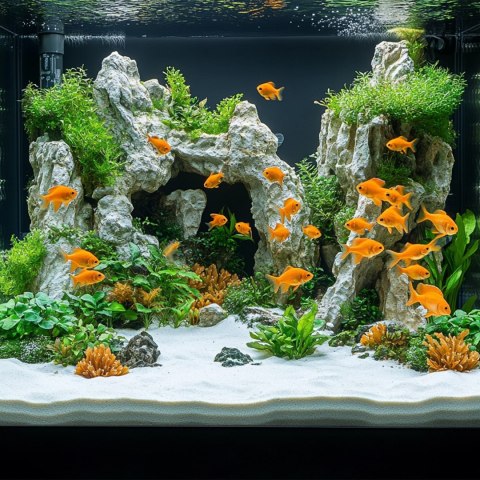 Kruger Meier Polar Snow Sand 2 kg – biały piasek kwarcowy do akwarium