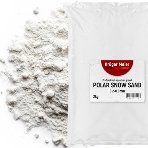 Kruger Meier Polar Snow Sand 2 kg – biały piasek kwarcowy do akwarium