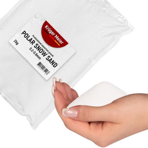 Kruger Meier Polar Snow Sand 2 kg – biały piasek kwarcowy do akwarium