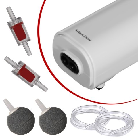 Kruger Meier Windboe Kit Duo – napowietrzacz akwariowy 420 l/h (50–120 l)