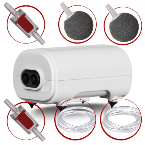 Kruger Meier Windboe Kit Duo – napowietrzacz akwariowy 420 l/h (50–120 l)