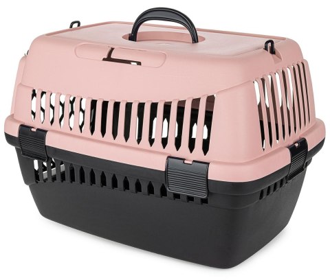 Transporter Abba M różowy – bezpieczny transporter dla kota i średniego psa