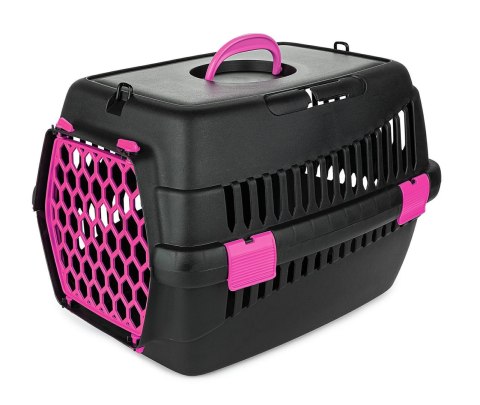 Transporter Teddy S fuksja – elegancki transporter dla kota i małego psa