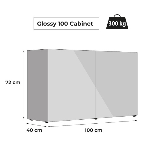 Aquael Glossy St 100 Day&Night 215 l szary z szafką, | Safe Tank, LED 2.0