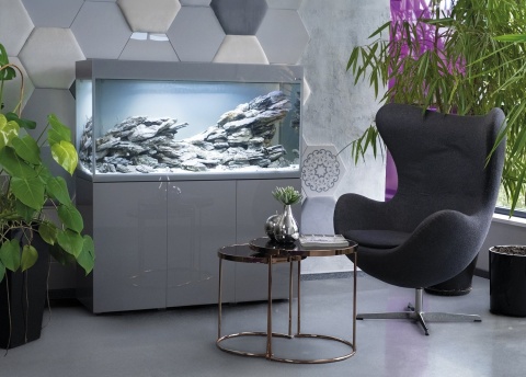 Aquael Glossy St 120 Day&Night 260 l szary z szafką | Safe Tank LED 2.0