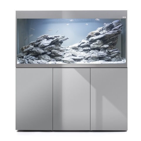 Aquael Glossy St 150 Day&Night szary 405 l z szafką, zestaw premium