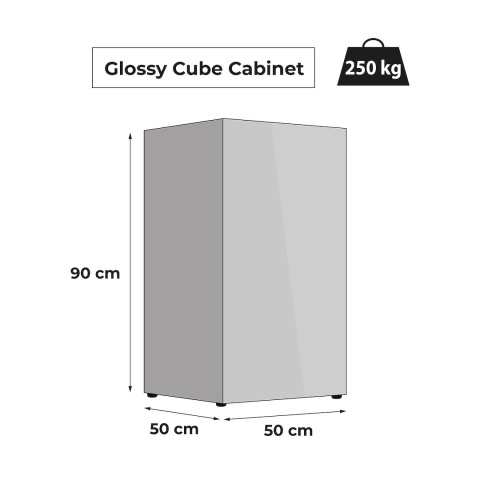 Aquael Glossy Cube St 50 Day&Night 135 l szary z szafką | Safe Tank