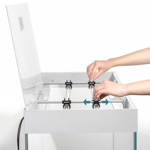 Aquael Opti Set 240 biały 2.0 z szafką, akwarium opti 240 l led Day&Night