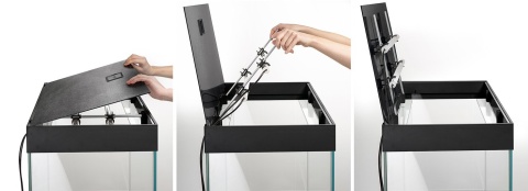 Aquael Opti Set 125 czarny 2.0 z szafką, akwarium 125 l szkło opti led