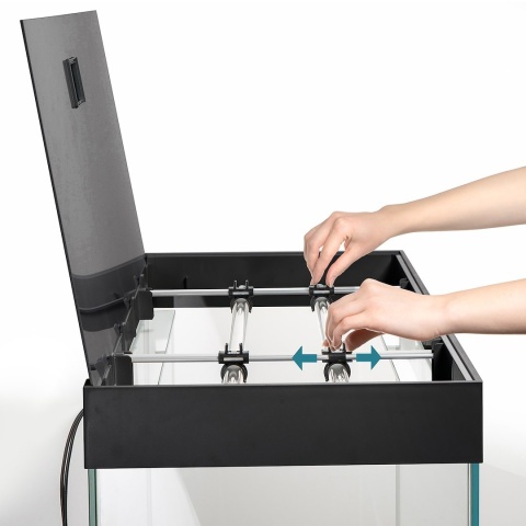 Aquael Opti Set 125 czarny 2.0 z szafką, akwarium 125 l szkło opti led