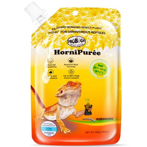 ProBugs HorniPuree 80g - kompletna dieta pokarm i witaminy w żelu dla gadów
