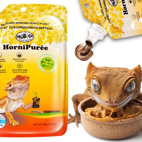 ProBugs HorniPuree 80g - kompletna dieta pokarm i witaminy w żelu dla gadów