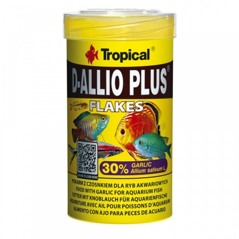 Tropical D-Allio Plus 100 ml 20 g – pokarm z czosnkiem, płatki dla ryb