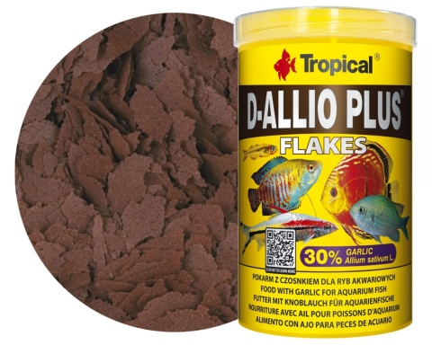 Tropical D-Allio Plus 1000 ml 200 g – pokarm z czosnkiem, płatki dla ryb