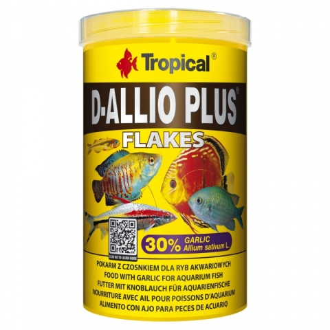 Tropical D-Allio Plus 1000 ml 200 g – pokarm z czosnkiem, płatki dla ryb
