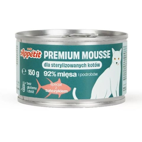 Comfy Appetit Premium Mousse Sterilized 150g - Karma dla kotów po sterylizacji o smaku tuńczyka